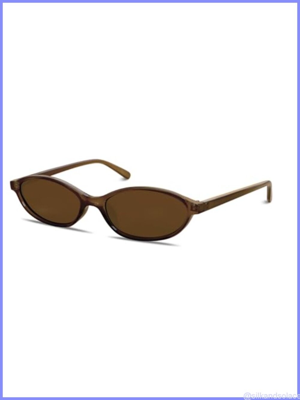 Retro Oval Cat Eye Sunglasses UV400 Lightweight Non-Slip Full Frame